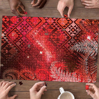 Aotearoa Taniko Matariki Puzzle Cosmic Red LT7 - Polynesian Pride