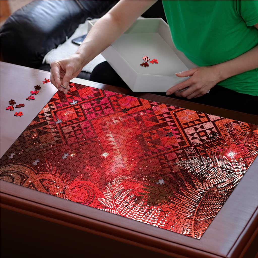 Aotearoa Taniko Matariki Puzzle Cosmic Red LT7 - Polynesian Pride