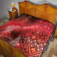 Aotearoa Taniko Matariki Quilt Cosmic Red