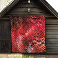 Aotearoa Taniko Matariki Quilt Cosmic Red