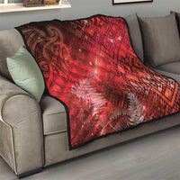 Aotearoa Taniko Matariki Quilt Cosmic Red
