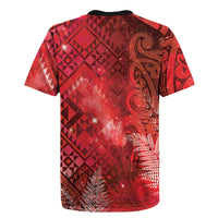 Aotearoa Taniko Matariki Rugby Jersey Cosmic Red LT7 - Polynesian Pride