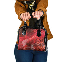 Aotearoa Taniko Matariki Shoulder Handbag Cosmic Red LT7 One Size Red - Polynesian Pride