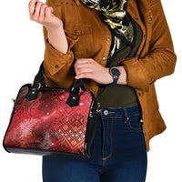 Aotearoa Taniko Matariki Shoulder Handbag Cosmic Red LT7 - Polynesian Pride