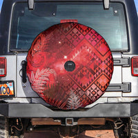Aotearoa Taniko Matariki Spare Tire Cover Cosmic Red LT7 Red - Polynesian Pride