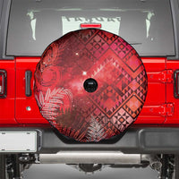 Aotearoa Taniko Matariki Spare Tire Cover Cosmic Red LT7 - Polynesian Pride