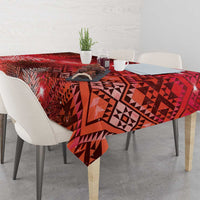 Aotearoa Taniko Matariki Tablecloth Cosmic Red LT7 - Polynesian Pride