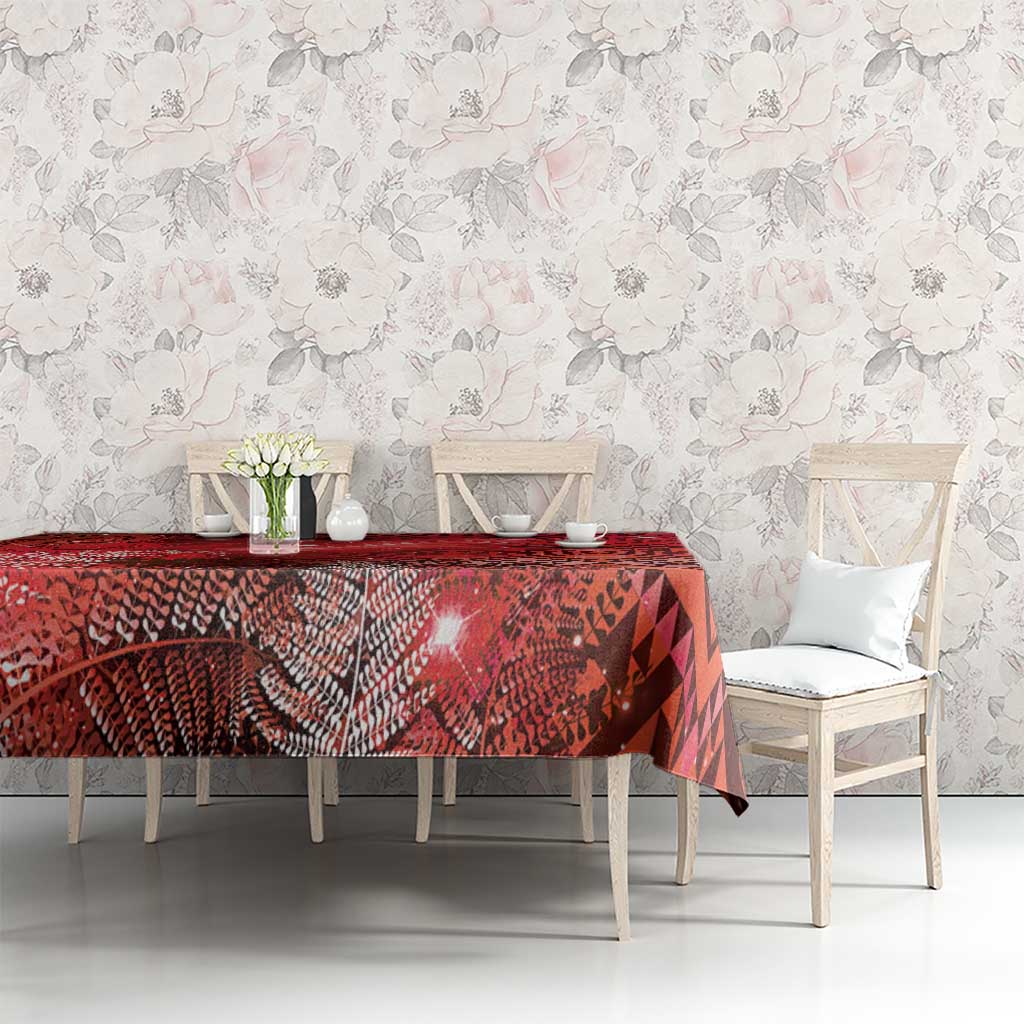 Aotearoa Taniko Matariki Tablecloth Cosmic Red LT7 - Polynesian Pride
