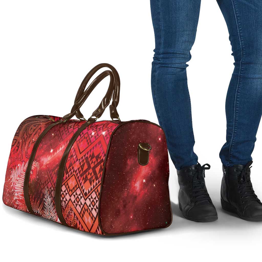 Aotearoa Taniko Matariki Travel Bag Cosmic Red