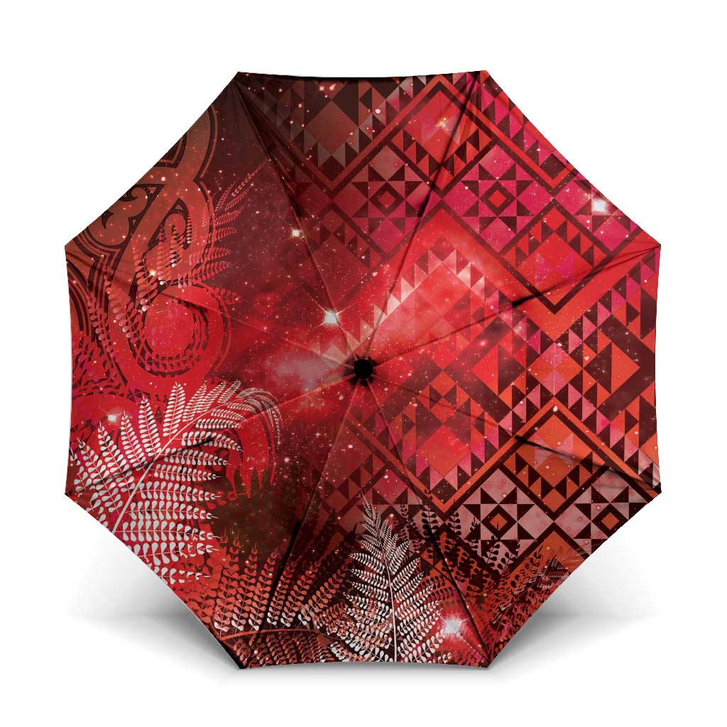 Aotearoa Taniko Matariki Umbrella Cosmic Red
