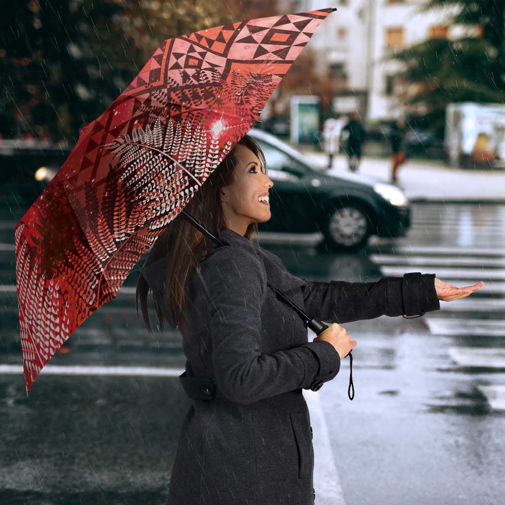 Aotearoa Taniko Matariki Umbrella Cosmic Red