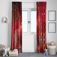 Aotearoa Taniko Matariki Window Curtain Cosmic Red LT7 - Polynesian Pride