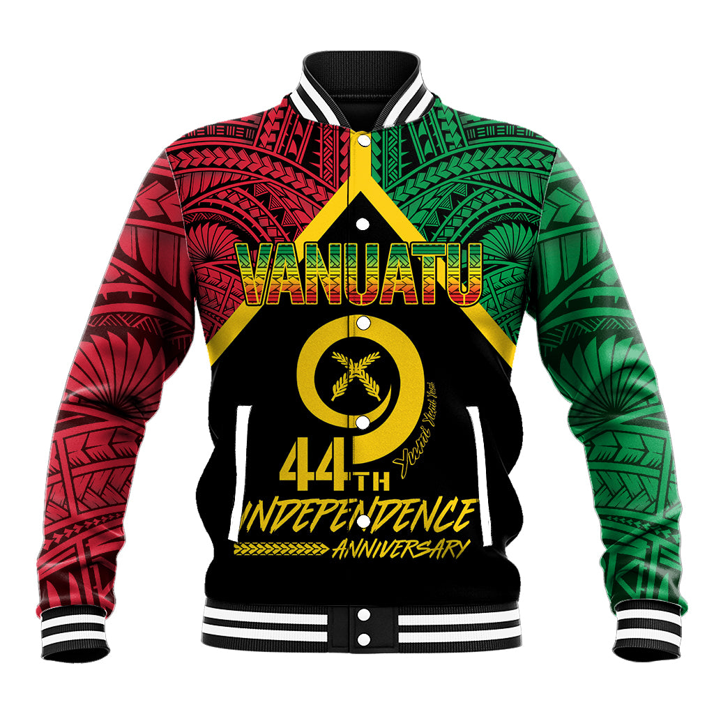 Vanuatu 44th Independence Anniversary Baseball Jacket LT7 Unisex Colorful - Polynesian Pride