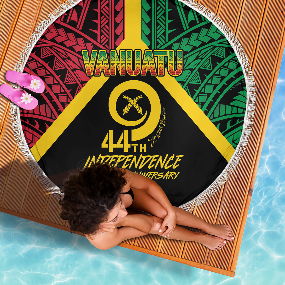 Vanuatu 44th Independence Anniversary Beach Blanket LT7 - Polynesian Pride