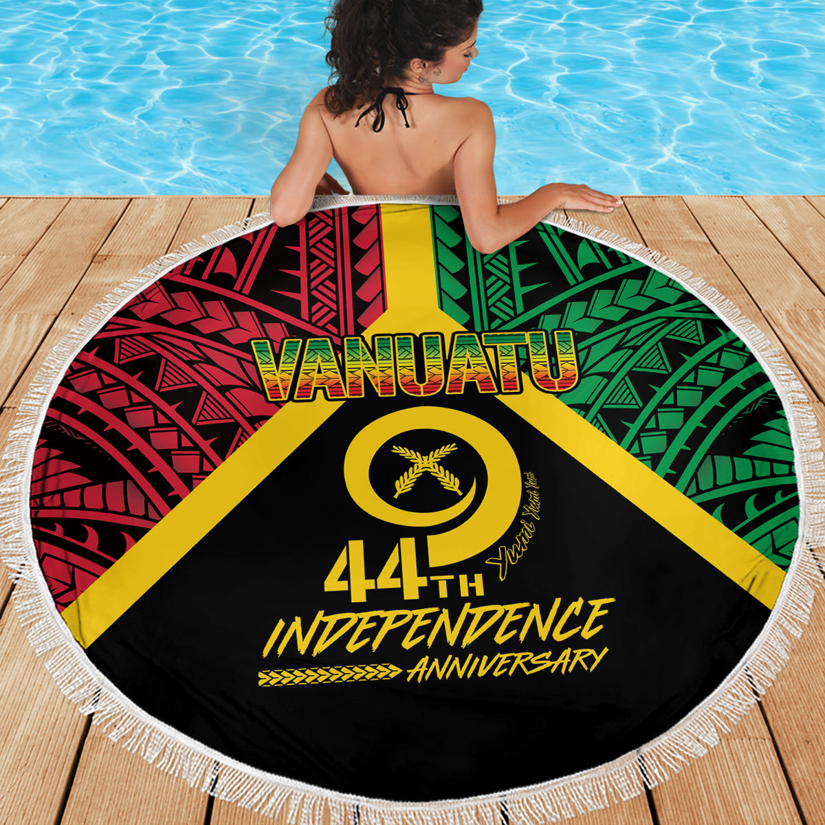 Vanuatu 44th Independence Anniversary Beach Blanket LT7 - Polynesian Pride