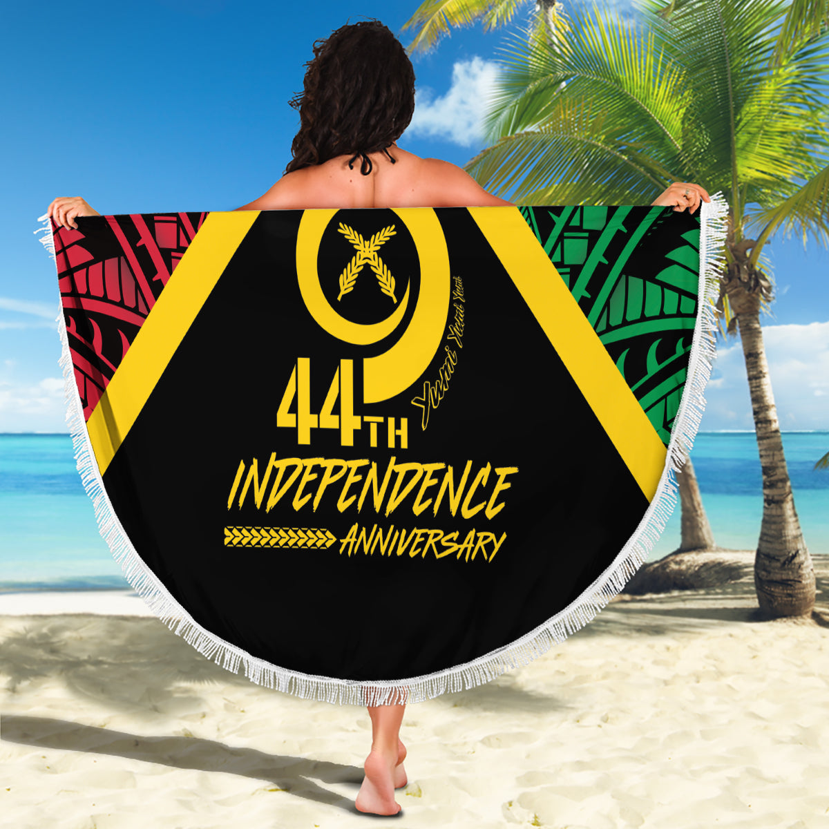 Vanuatu 44th Independence Anniversary Beach Blanket LT7 - Polynesian Pride
