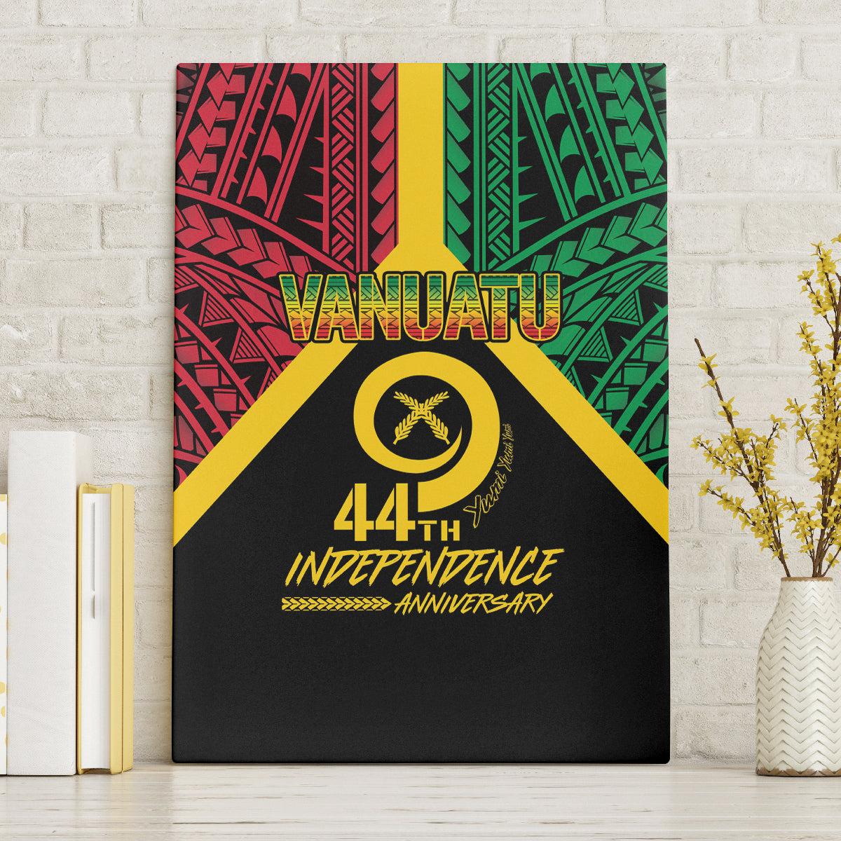 Vanuatu 44th Independence Anniversary Canvas Wall Art LT7 Without Frame Colorful - Polynesian Pride