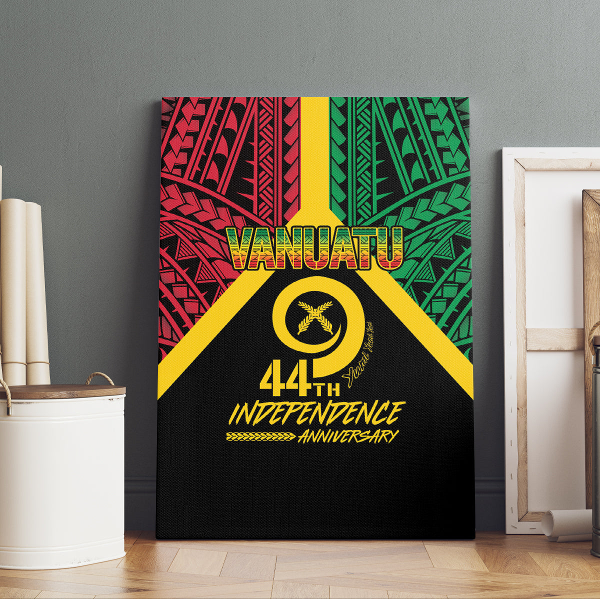 Vanuatu 44th Independence Anniversary Canvas Wall Art LT7 - Polynesian Pride
