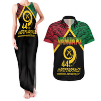 Vanuatu 44th Independence Anniversary Couples Matching Tank Maxi Dress and Hawaiian Shirt LT7 Colorful - Polynesian Pride