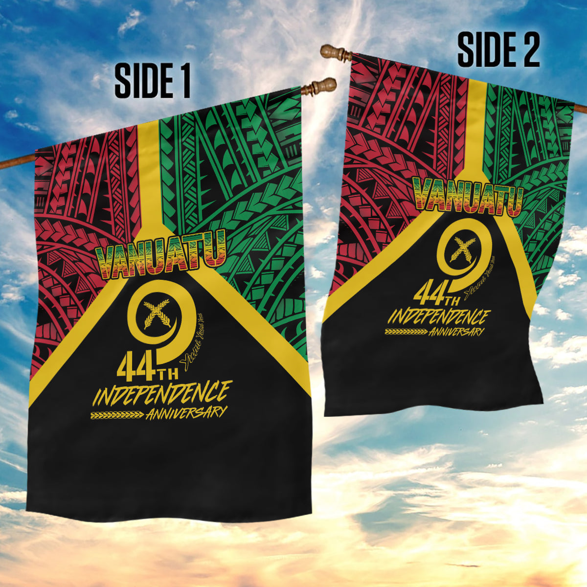 Vanuatu 44th Independence Anniversary Garden Flag LT7 - Polynesian Pride