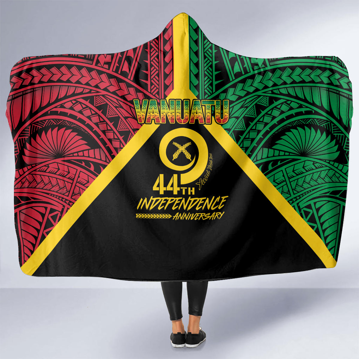 Vanuatu 44th Independence Anniversary Hooded Blanket LT7 - Polynesian Pride