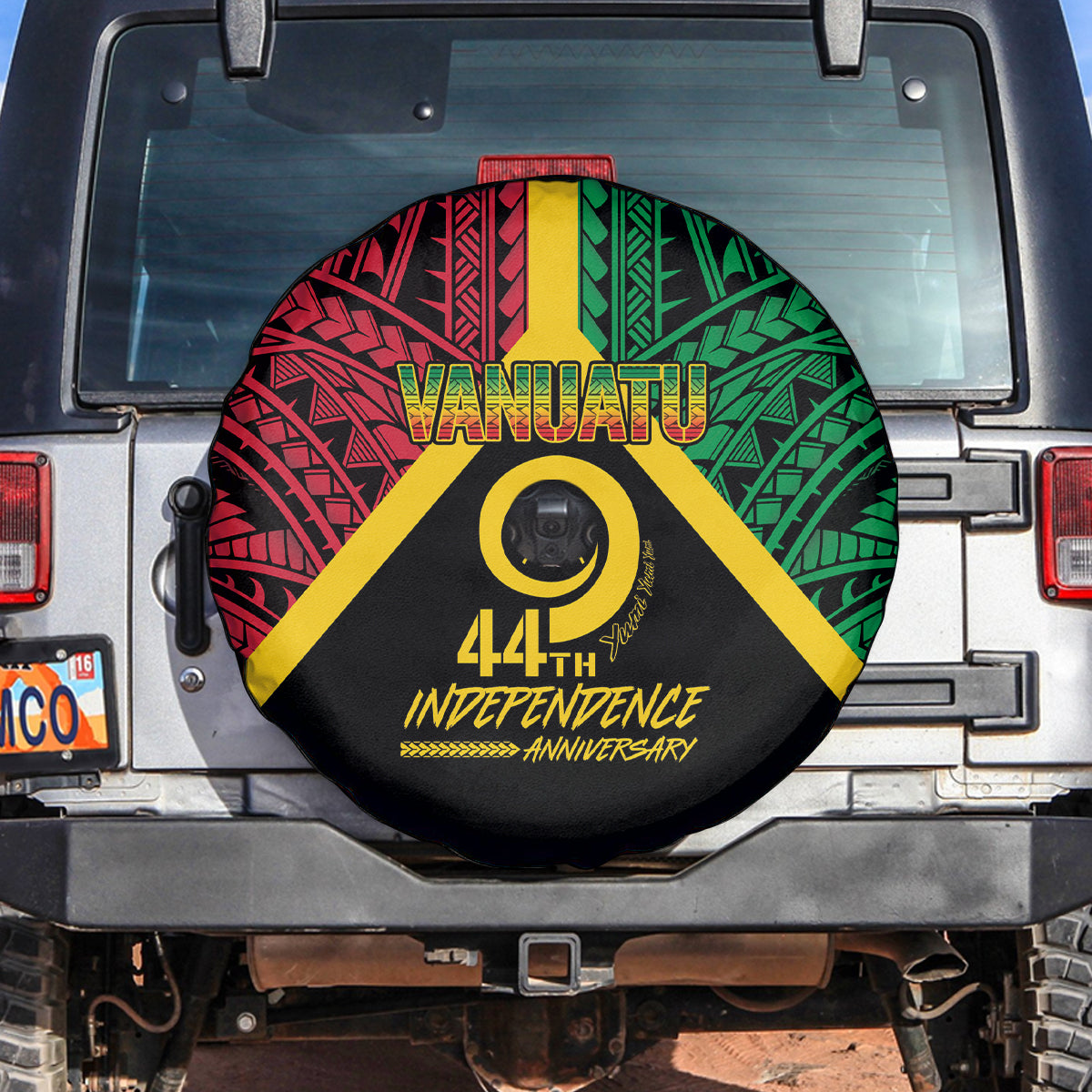 Vanuatu 44th Independence Anniversary Spare Tire Cover LT7 Colorful - Polynesian Pride