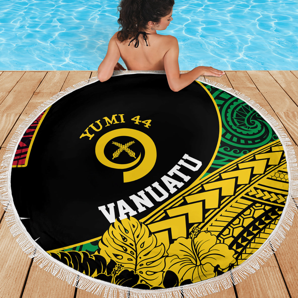 Vanuatu Independence Day Yumi 44 Beach Blanket LT7 - Polynesian Pride