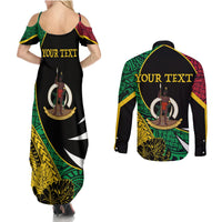 Vanuatu Independence Day Yumi 44 Couples Matching Summer Maxi Dress and Long Sleeve Button Shirt LT7 - Polynesian Pride