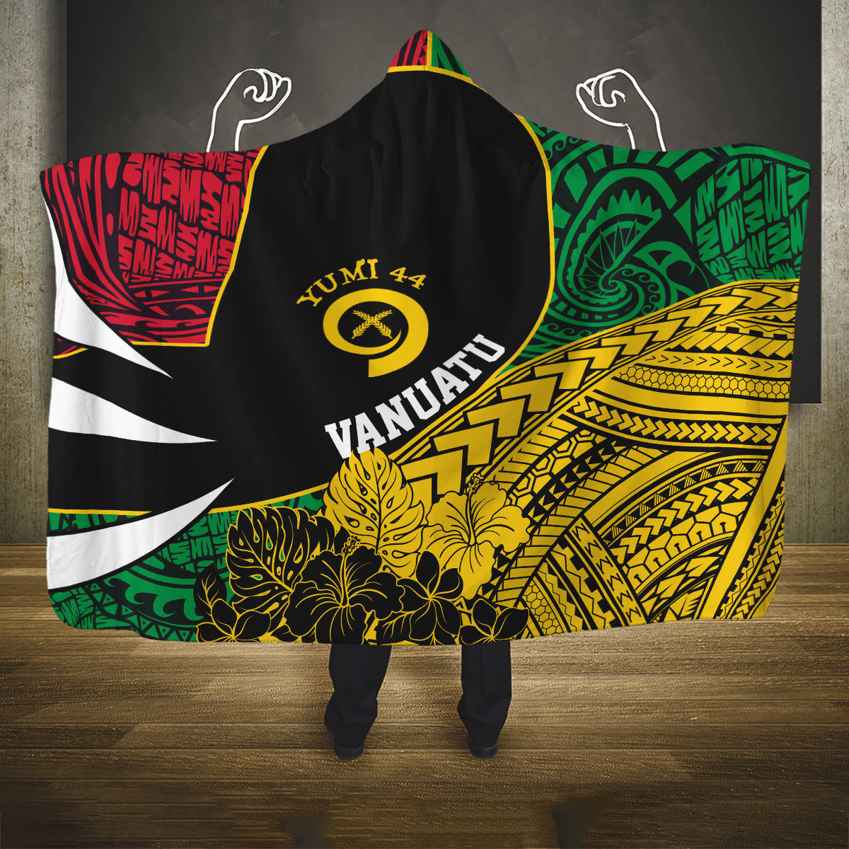 Vanuatu Independence Day Yumi 44 Hooded Blanket LT7 One Size Colorful - Polynesian Pride