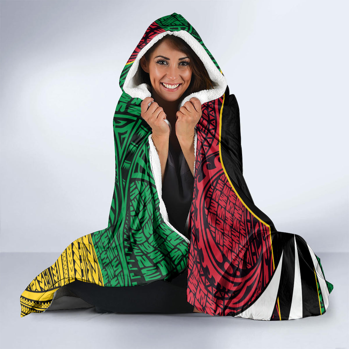 Vanuatu Independence Day Yumi 44 Hooded Blanket LT7 - Polynesian Pride