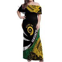 Vanuatu Independence Day Yumi 44 Off Shoulder Maxi Dress LT7 Women Colorful - Polynesian Pride