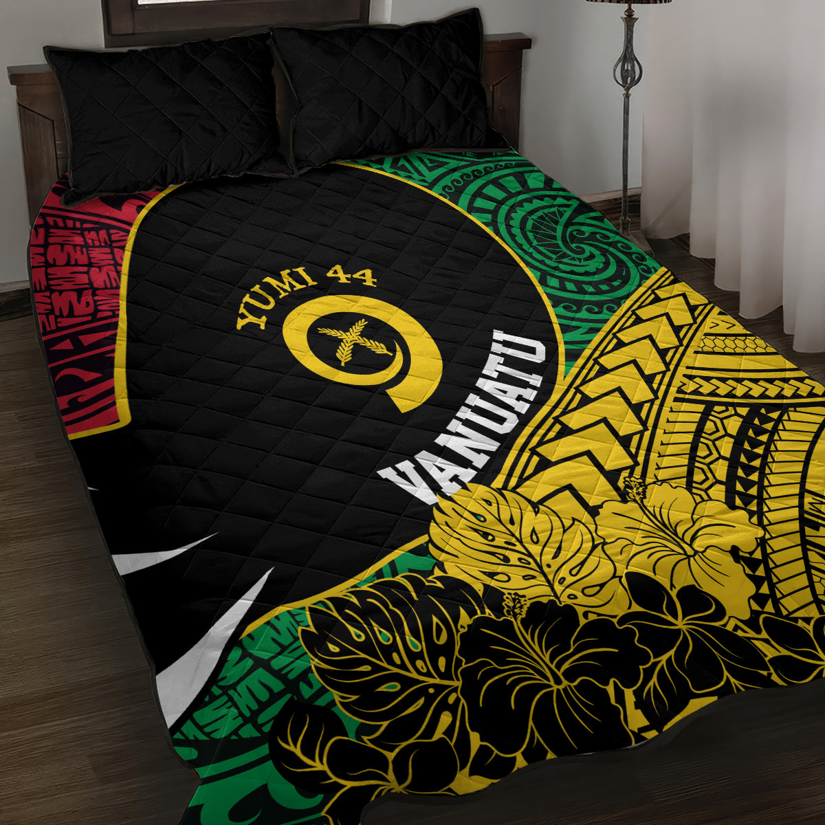 Vanuatu Independence Day Yumi 44 Quilt Bed Set LT7 Colorful - Polynesian Pride