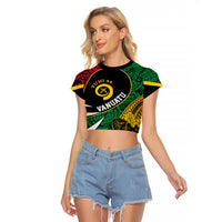 Vanuatu Independence Day Yumi 44 Raglan Cropped T Shirt