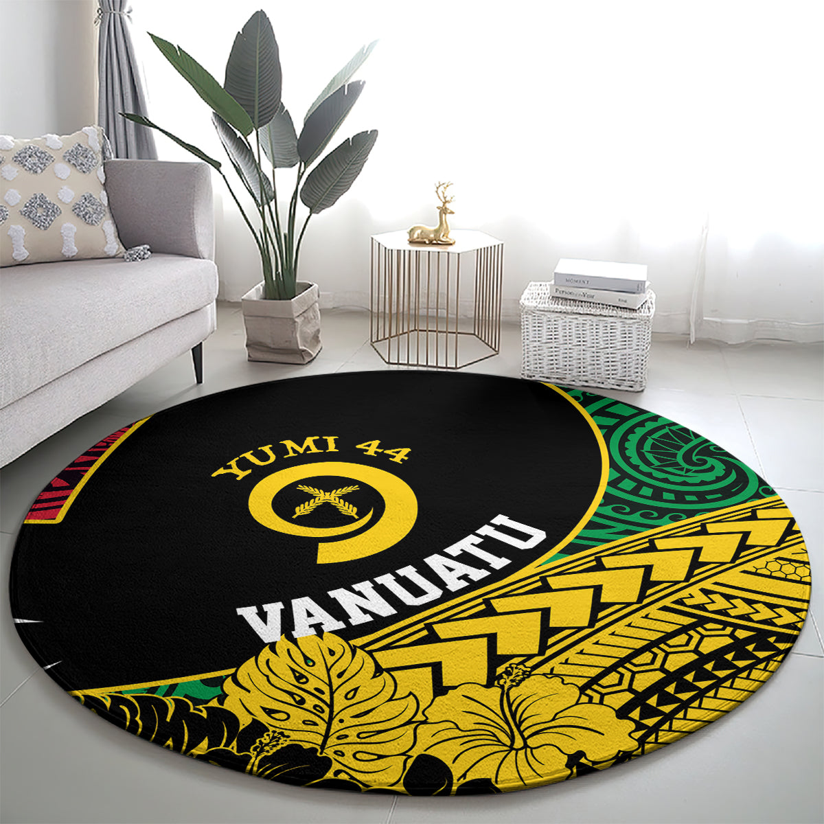 Vanuatu Independence Day Yumi 44 Round Carpet