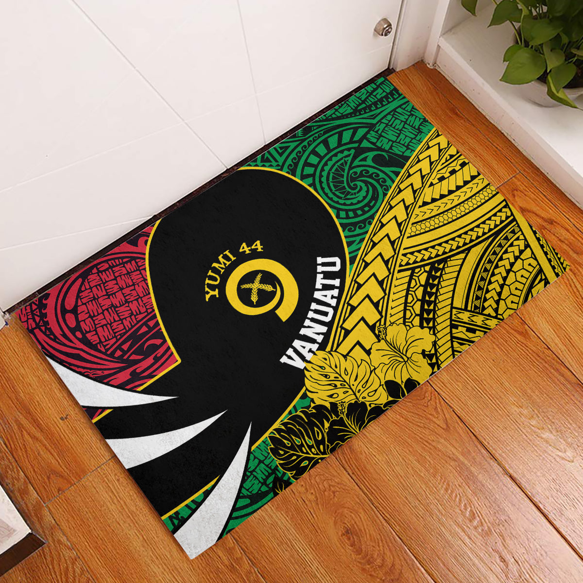 Vanuatu Independence Day Yumi 44 Rubber Doormat LT7 Colorful - Polynesian Pride