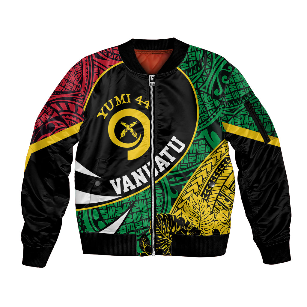 Vanuatu Independence Day Yumi 44 Sleeve Zip Bomber Jacket LT7 Unisex Colorful - Polynesian Pride