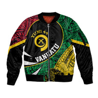 Vanuatu Independence Day Yumi 44 Sleeve Zip Bomber Jacket LT7 Unisex Colorful - Polynesian Pride