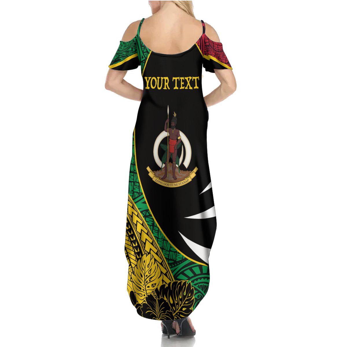 Vanuatu Independence Day Yumi 44 Summer Maxi Dress LT7 - Polynesian Pride