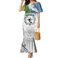 Malampa Fiji Day Family Matching Mermaid Dress and Hawaiian Shirt Gradient Style