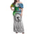 Malampa Fiji Day Family Matching Off Shoulder Maxi Dress and Hawaiian Shirt Gradient Style