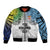 Malampa Fiji Day Sleeve Zip Bomber Jacket Gradient Style