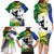 Malampa Day Family Matching Long Sleeve Bodycon Dress and Hawaiian Shirt Emblem Gradient Style