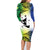 Malampa Day Family Matching Long Sleeve Bodycon Dress and Hawaiian Shirt Emblem Gradient Style