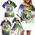 Malampa Day Family Matching Off Shoulder Short Dress and Hawaiian Shirt Emblem Gradient Style