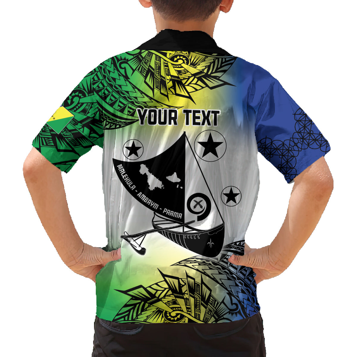 Malampa Day Family Matching Puletasi and Hawaiian Shirt Emblem Gradient Style LT7 - Polynesian Pride