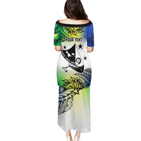 Malampa Day Family Matching Puletasi and Hawaiian Shirt Emblem Gradient Style LT7 - Polynesian Pride
