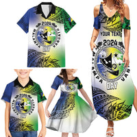 Malampa Day Family Matching Summer Maxi Dress and Hawaiian Shirt Emblem Gradient Style LT7 - Polynesian Pride