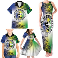 Malampa Day Family Matching Tank Maxi Dress and Hawaiian Shirt Emblem Gradient Style LT7 - Polynesian Pride