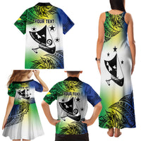 Malampa Day Family Matching Tank Maxi Dress and Hawaiian Shirt Emblem Gradient Style LT7 - Polynesian Pride