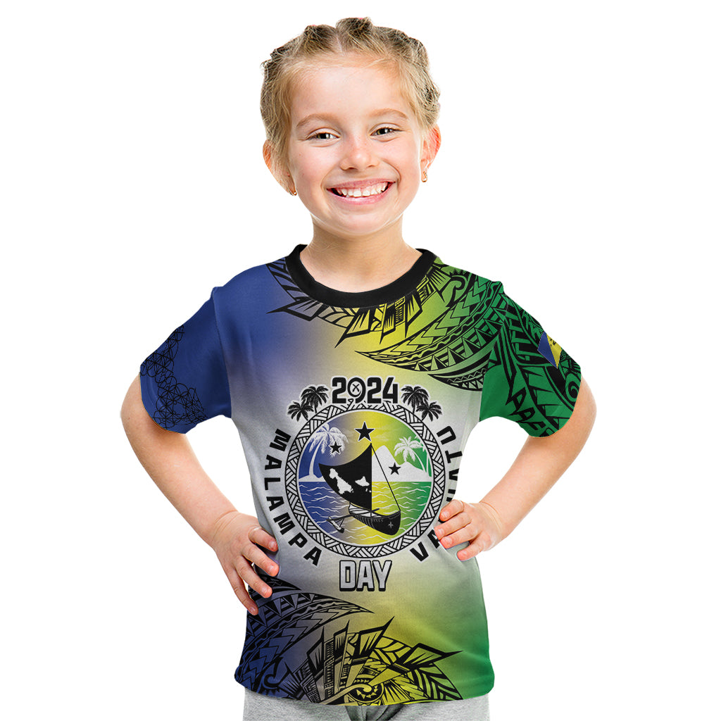 Malampa Day Kid T Shirt Emblem Gradient Style